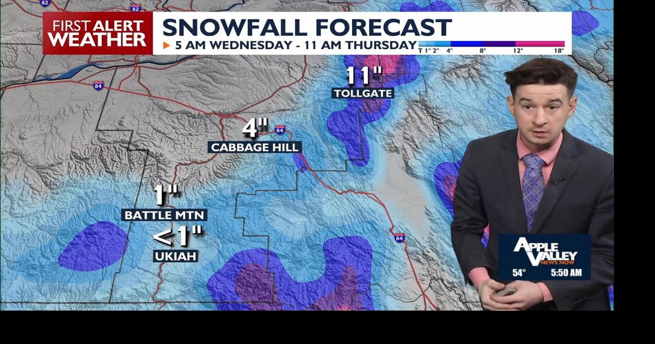 Snowy mountain passes through Thursday morning, high winds Wednesday ...