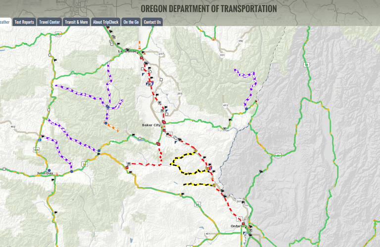 Tripcheck Map Travel Alert: ODOT announces I-84 closure to recover semi-truck near ...