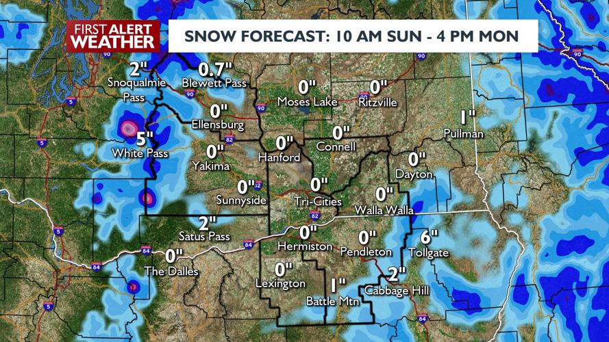 Showers likely Saturday night & Sunday, slushy/snowy mountain passes 10 ...