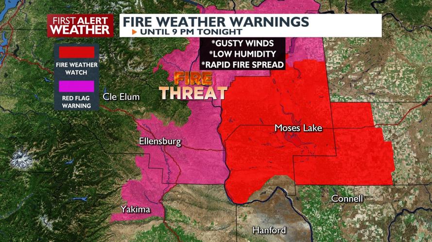 Critical Fire Weather Conditions Persist in Kittitas Valley and Cascade ...