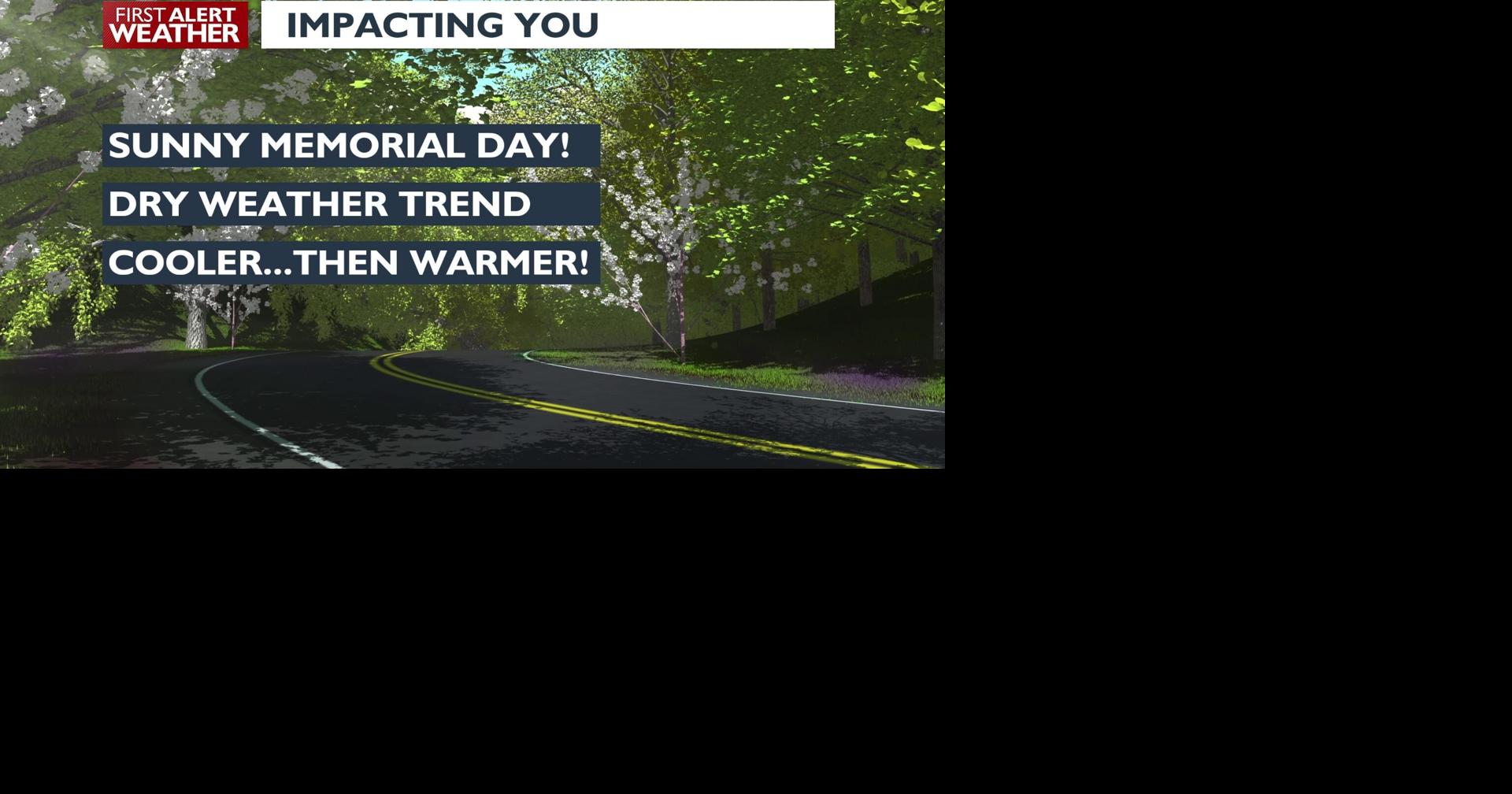 First Alert Weather - A beautiful Memorial Day is here, with cooling by ...