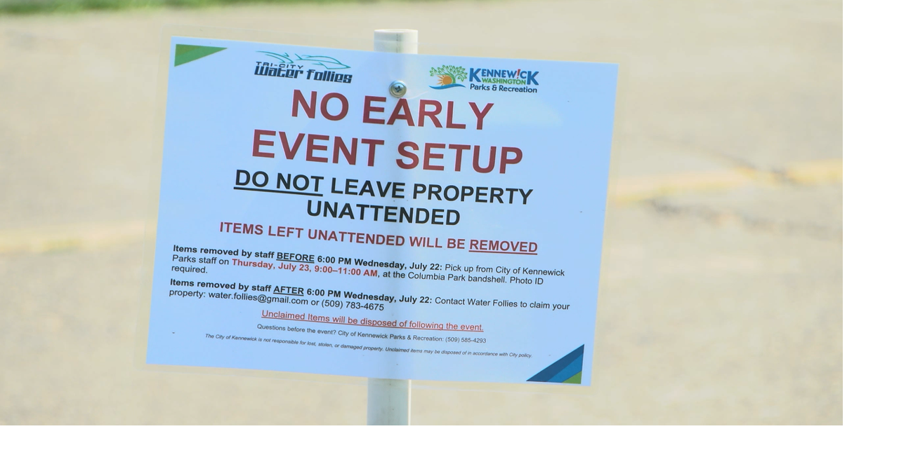 Organizers crackdown on early chair set-ups for fair viewing access for the Tri-City Water Follies