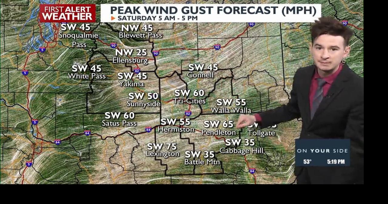 Borderline blizzard conditions in Cascades, damaging winds possible ...