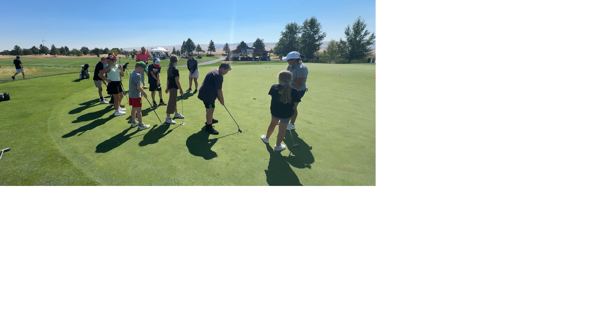 Free youth golf clinics offer local kids a chance to learn from Epson tour professionals in Pendleton