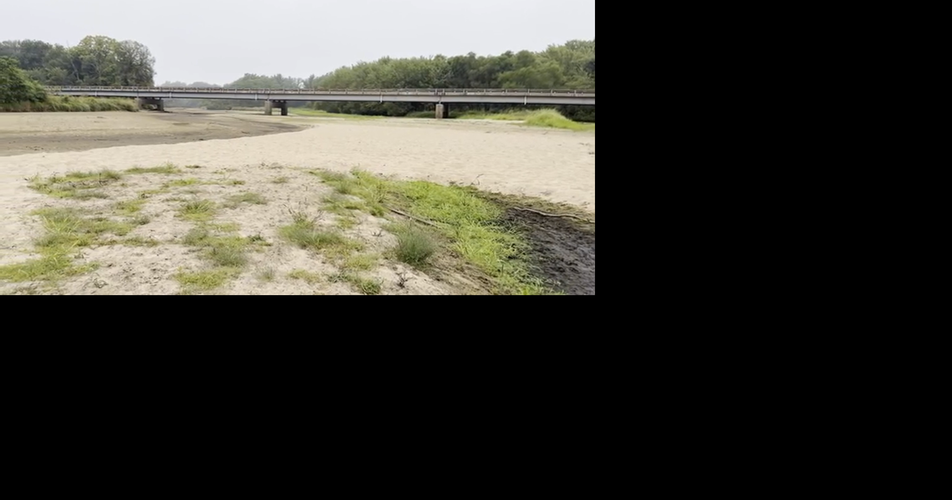 Black River reroutes through Tank Creek, leaving portions of riverbed exposed