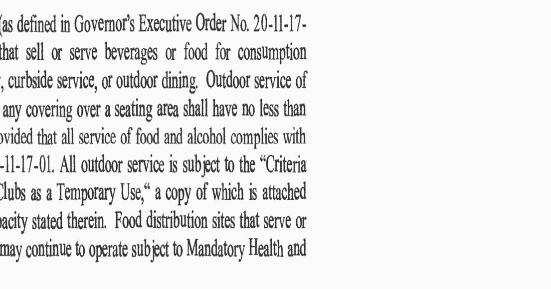 Pittman Loosens Outdoor Dining Restrictions Hours Before They Were To