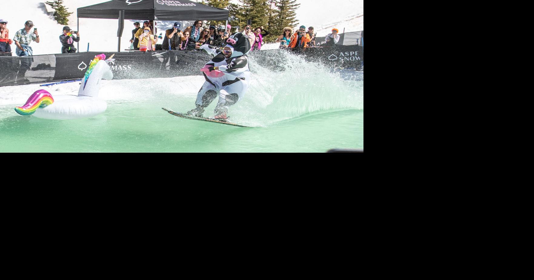 Unicorn floats, cow skims pond at Snowmass closing party Multimedia
