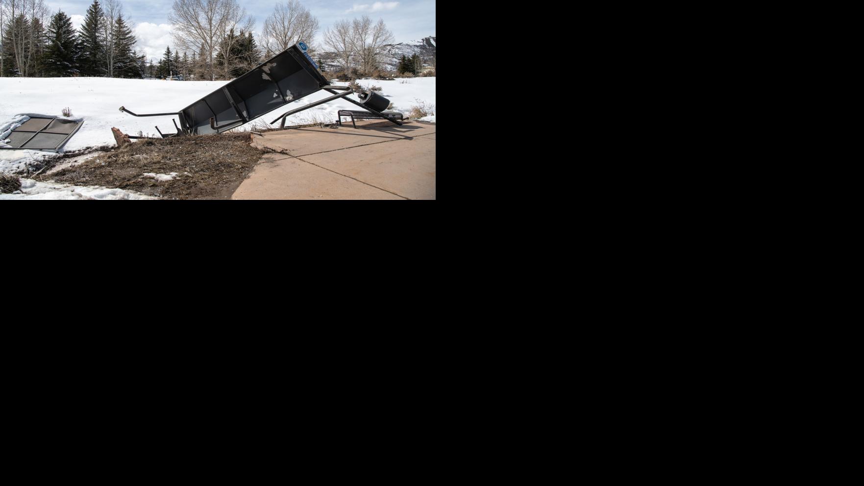 Truck crashes into upvalley bus stop