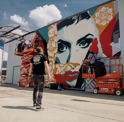 muralist shepard fairey will create work on downtown wall news