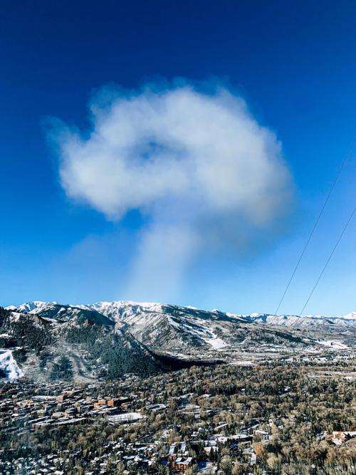 Smuggler Mine smoke plume