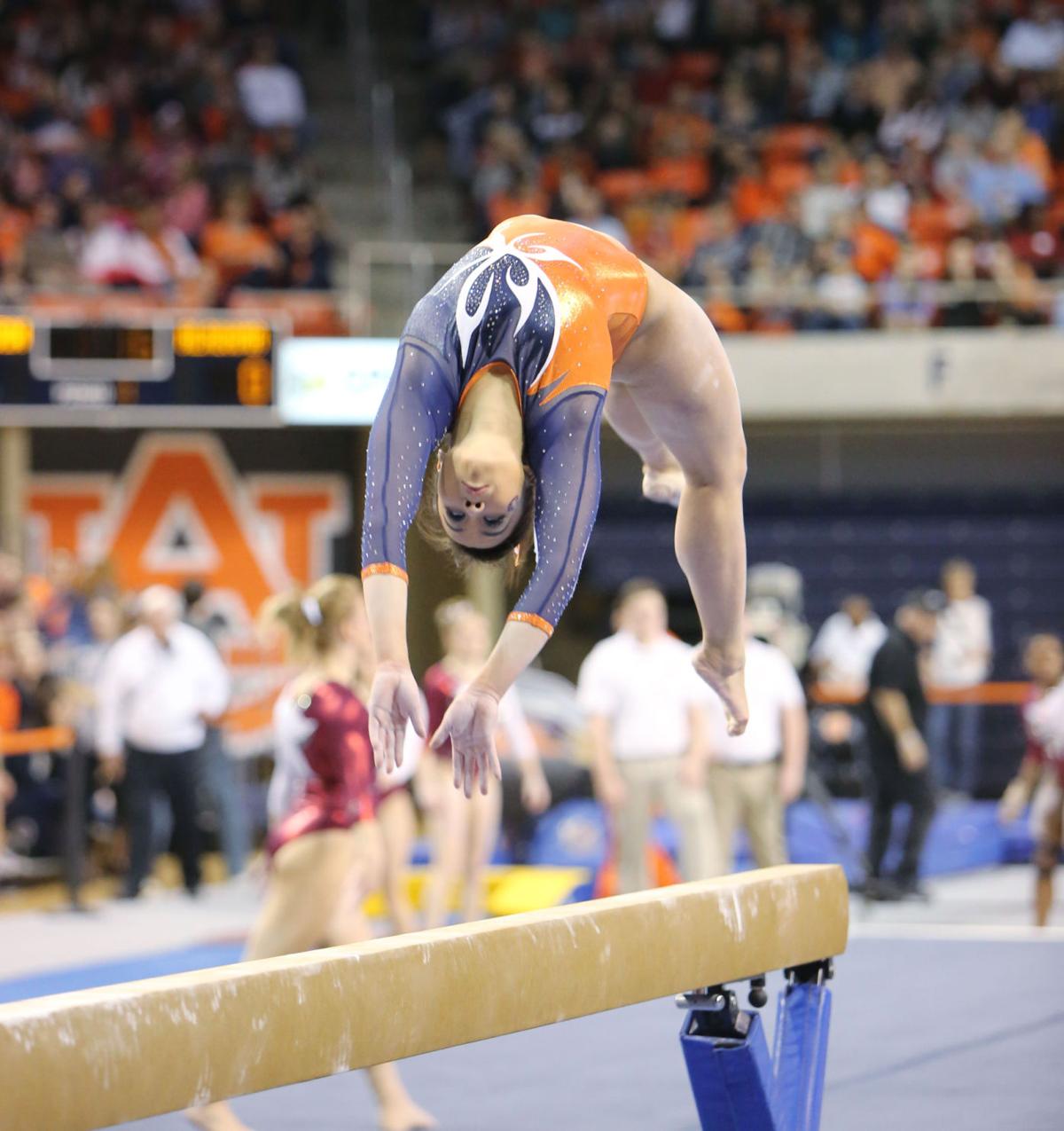 Auburn gymnastics beats Alabama