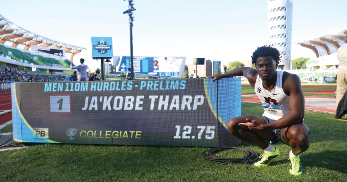 Tharp breaks world record, Auburn track finishes sixth