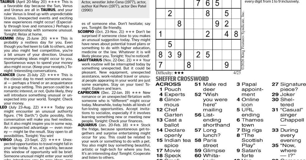 Comics and Puzzles for April 23, 2026: Daily Brain Teasers and Fun Reads