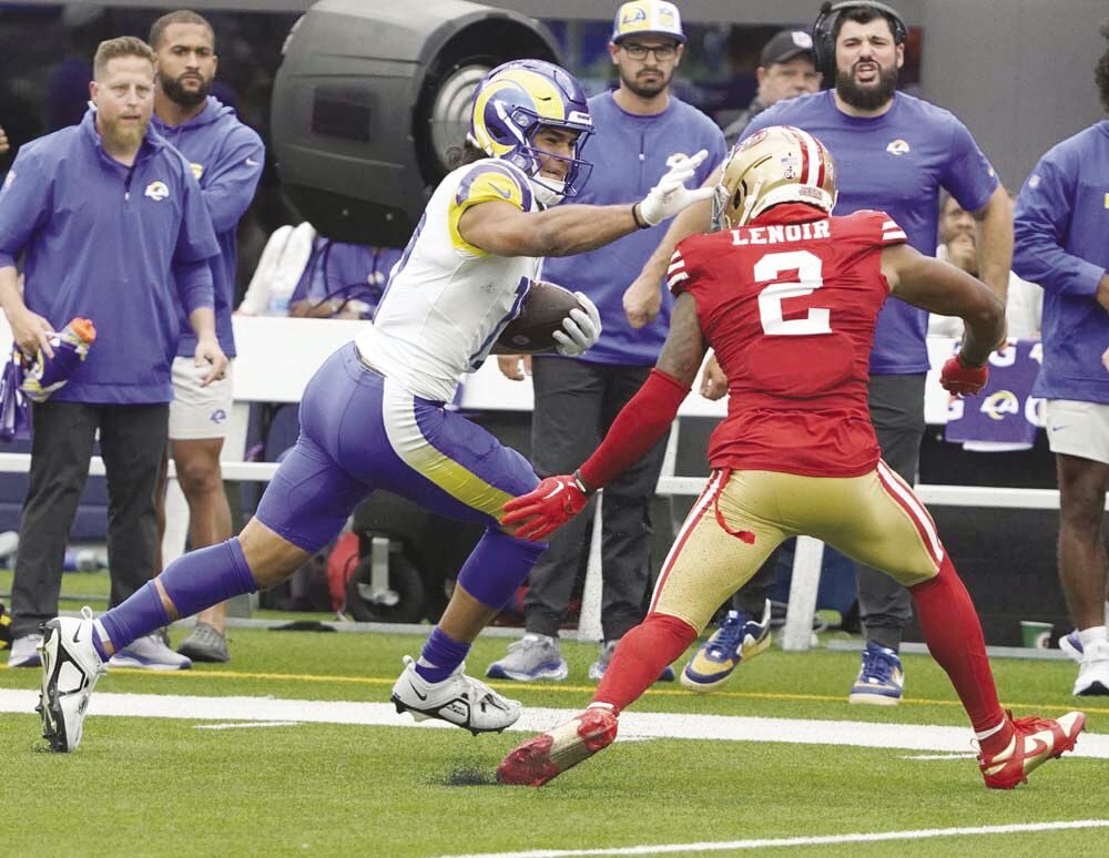 Rams wide receiver Puka Nacua sets NFL single-game rookie record with 15  catches in loss to 49ers