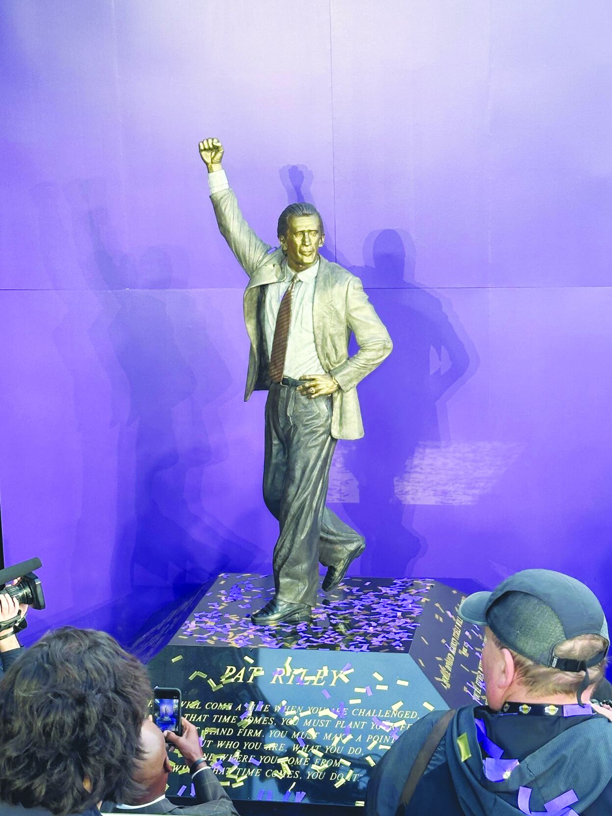 Fort Riley Statues Lakers unveil statue of Riley, the coaching mastermind of their 1980s ...