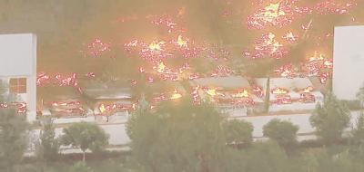 Fire Razes Redlands Warehouse Linked To Amazon Around The State