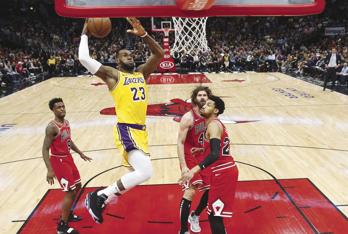 James Lakers Defeat Bulls Sports Avpress Com