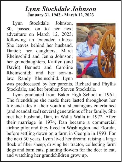 Obituary: Lynn Johnson, 1943-2023 | Obituaries | Bakercityherald.com