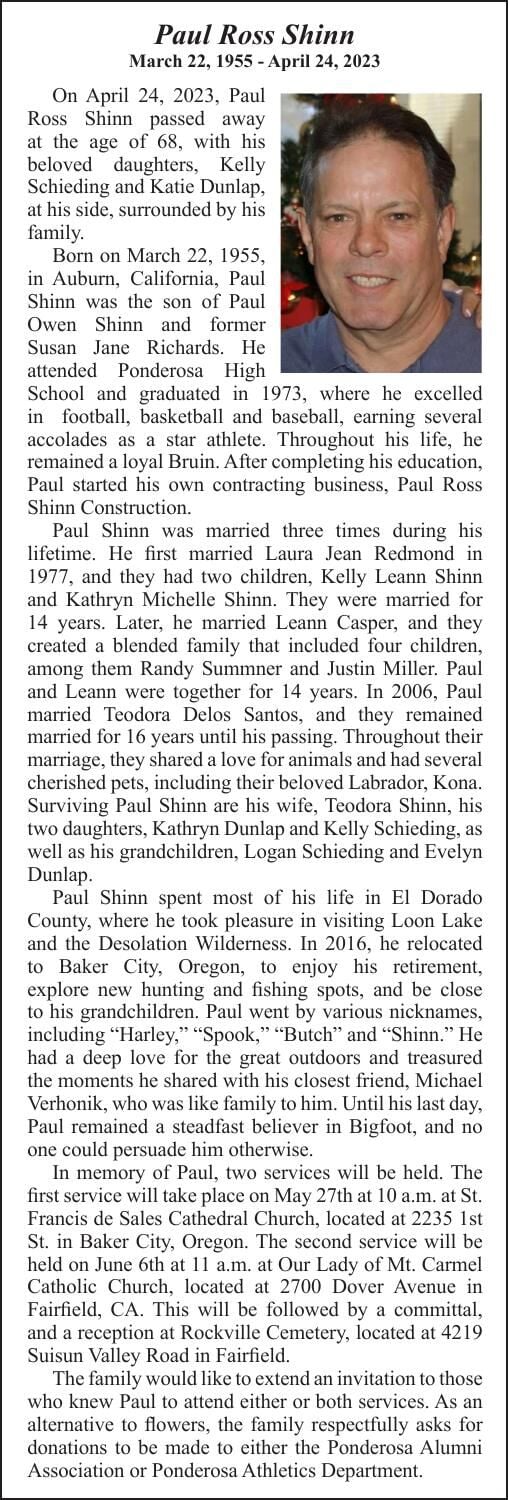 Obituary Paul Shinn, 19552023 Obituaries