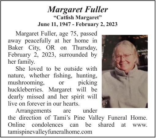 Obituary: Margaret Fuller, 1947-2023 | Obituaries | Bakercityherald.com