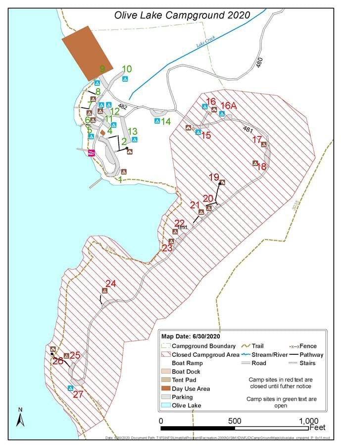 Parts of Olive Lake Campground open | Outdoors | bakercityherald.com