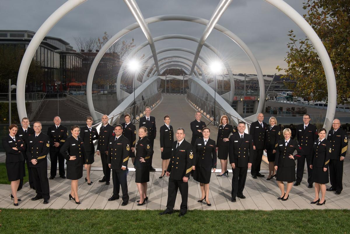 Navy Band Sea Chanters on deck for first Bakersfield performance