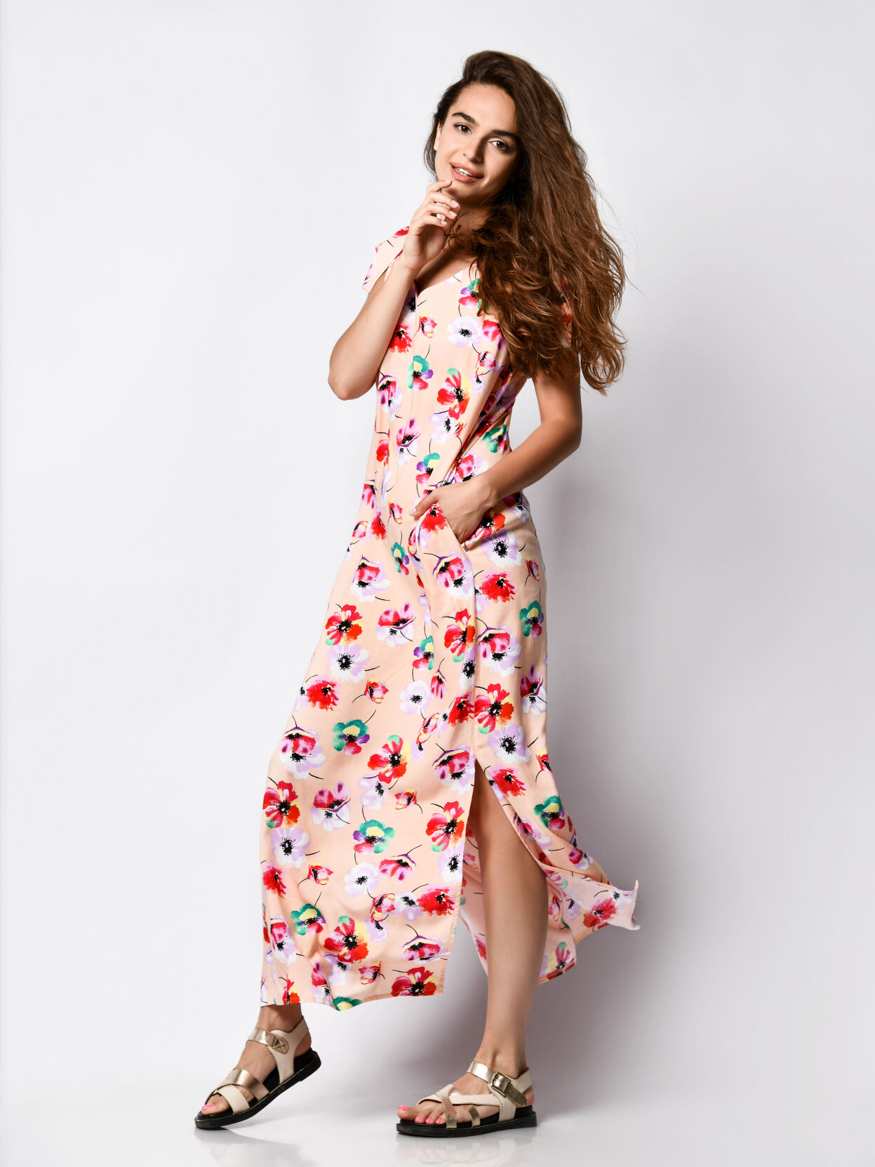 slim fit dress slacks Women's Maxi Dress Casual Dress Swing Dress Elegant Fashion Modern Outdoor Vacation Going Out Regular Fit Plain Sleeveless Stand Collar Teal Black