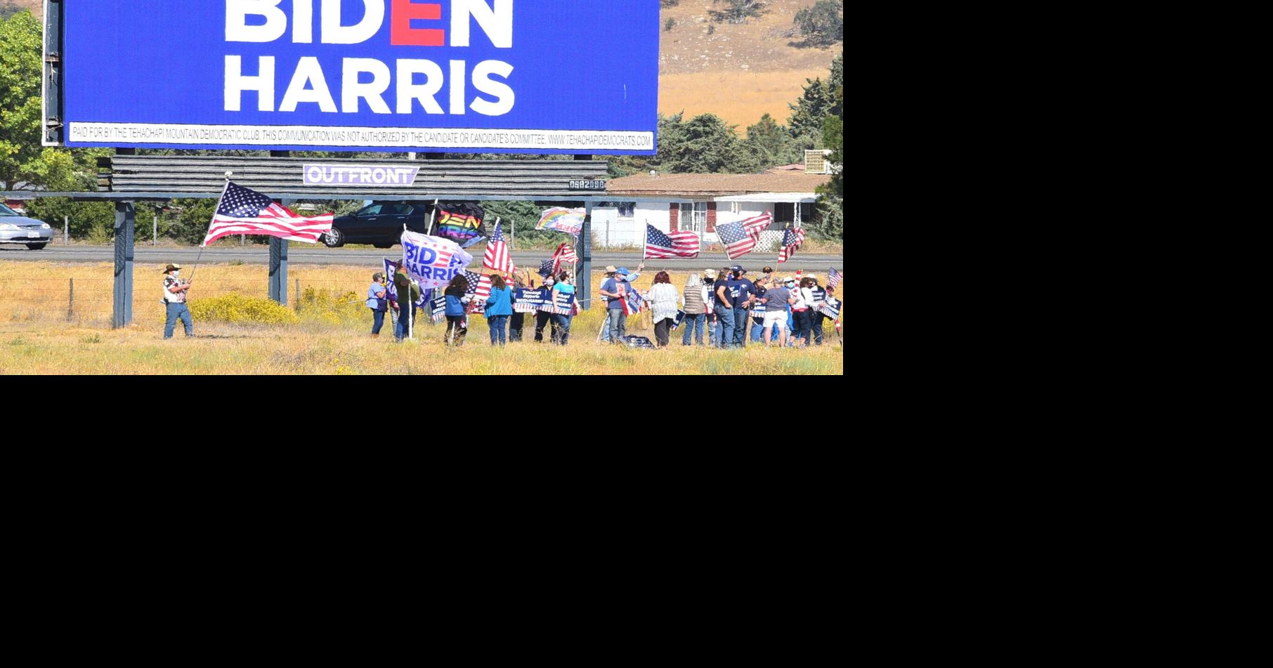 Biden supporters rally at new billboard | News | bakersfield.com