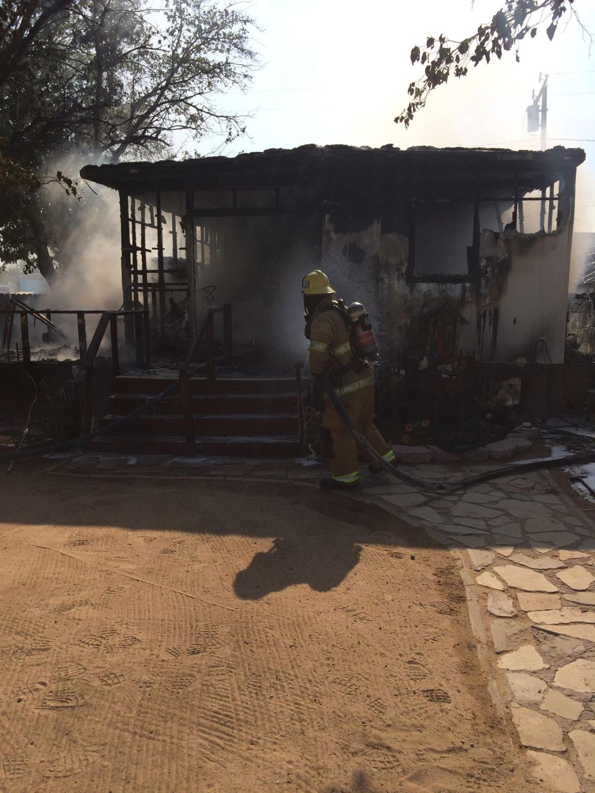 Kern County Fire Department responds to house fire in Ridgecrest
