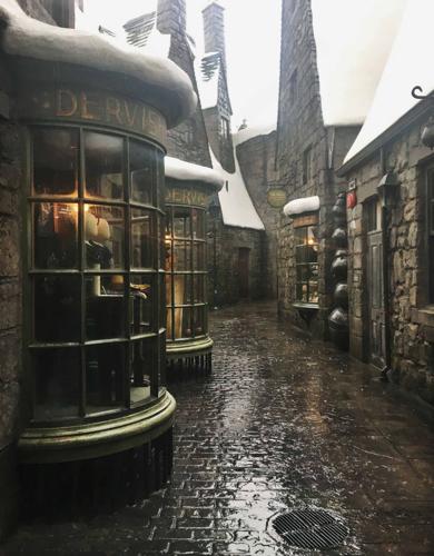 9 remarkable photos of the Wizarding World after hours  Harry potter  world, Hogsmeade village, Harry potter facts