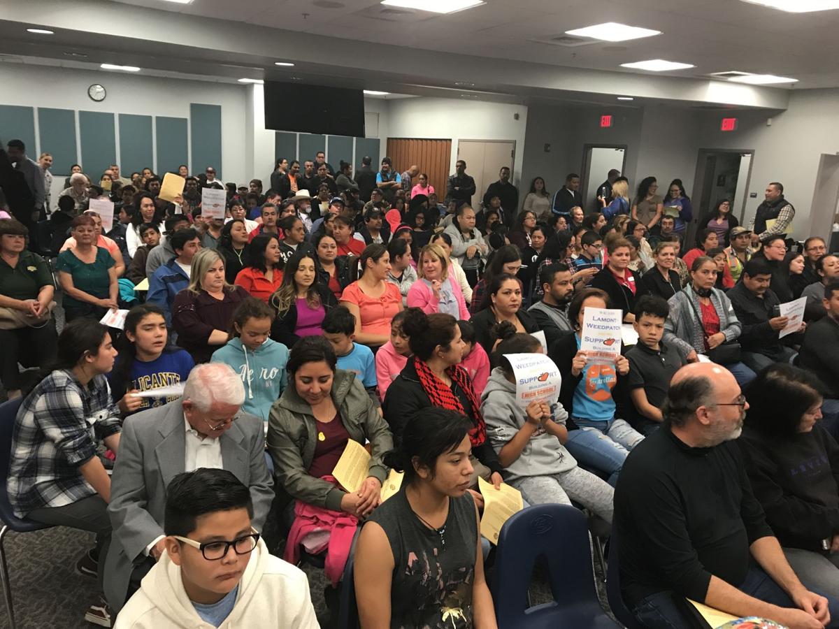Lamont residents turn out in force to urge trustees to build hometown