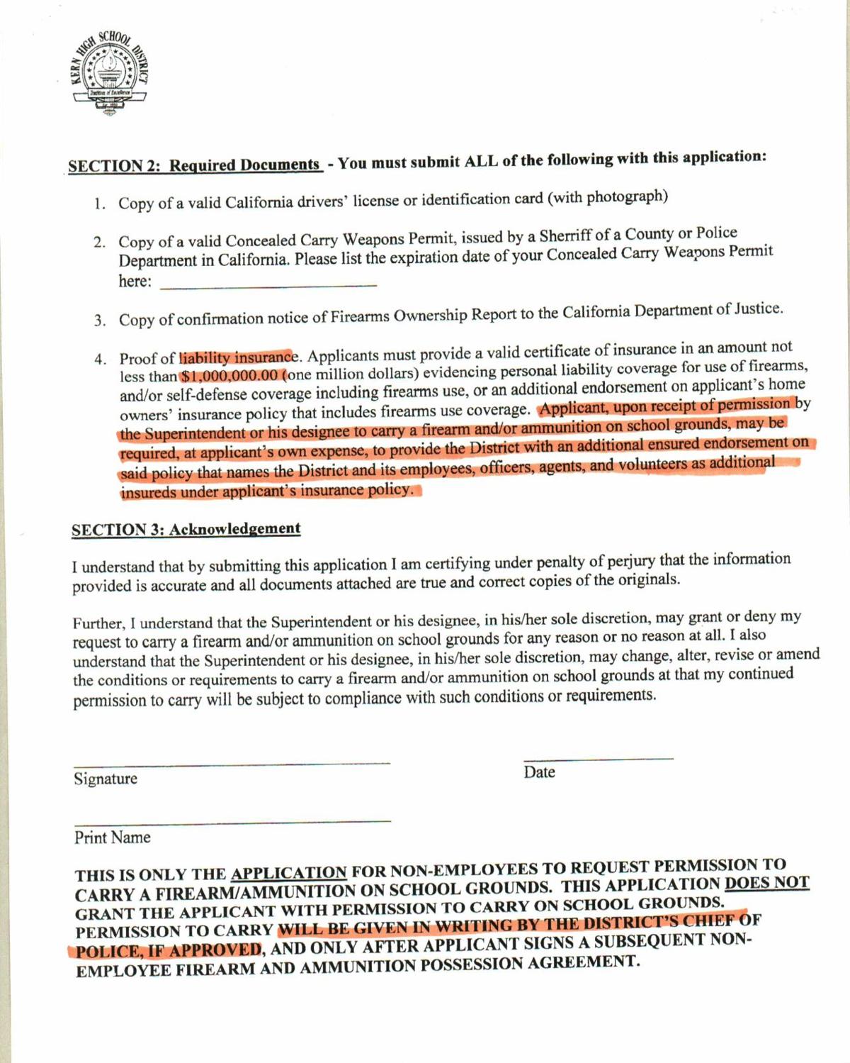 Want To Carry A Gun To School Khsd Says It Will Cost You