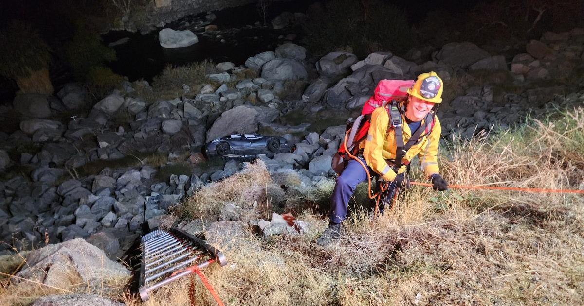Firefighters use rope rescue system to help patient out of canyon ...