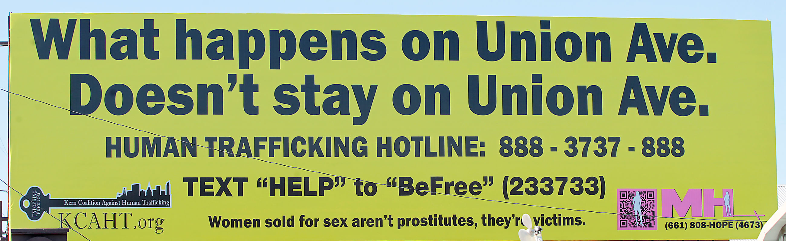 Human trafficking subject of Union Avenue billboard News bakersfield image