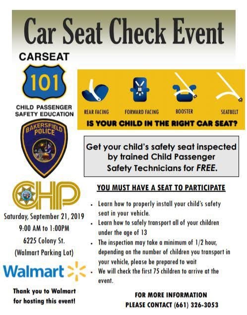 BPD CHP hosting children s car seat safety event Saturday News bakersfield