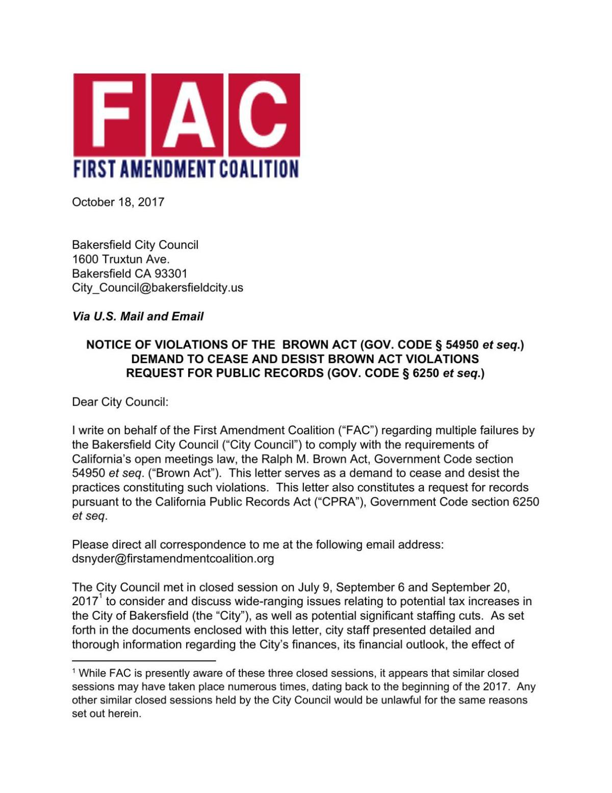 Cease and Desist Letter Cease and Desist Letter