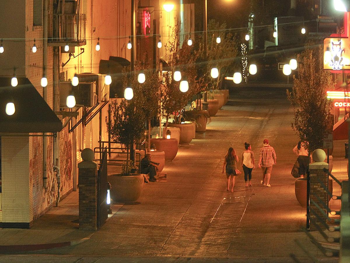 Wall Street Alley Lights Photo Gallery