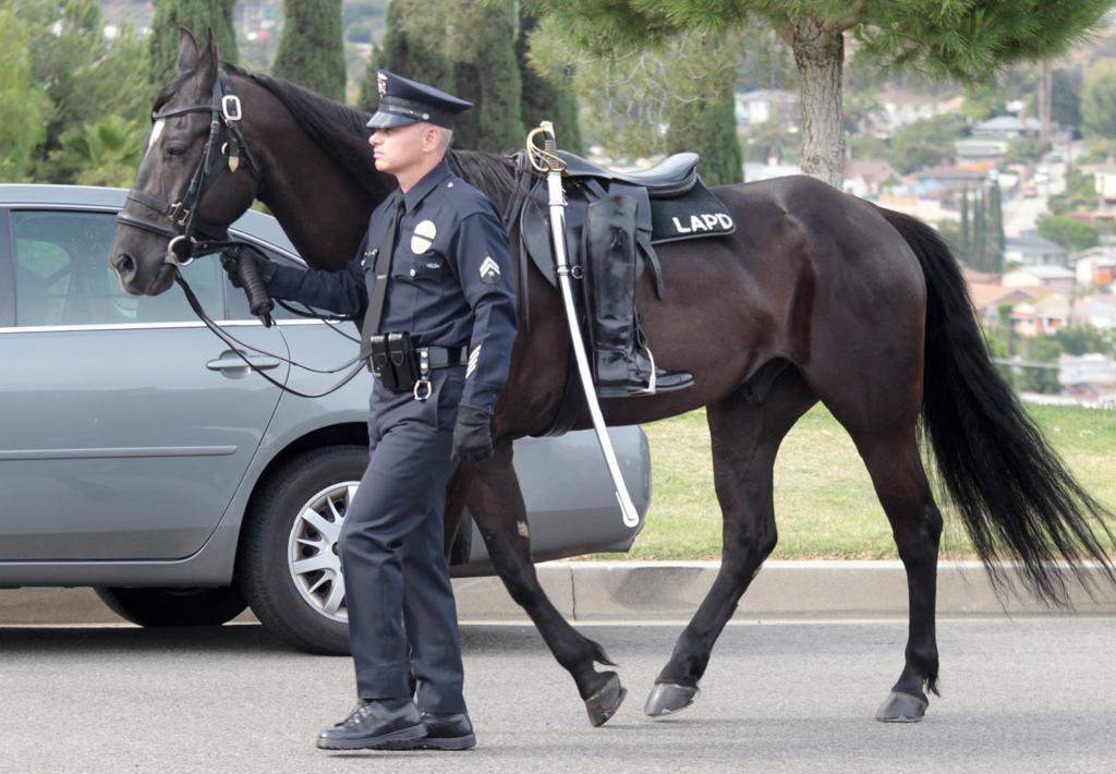 LAPD's mounted officers saddle up for holiday mall patrol – Daily News