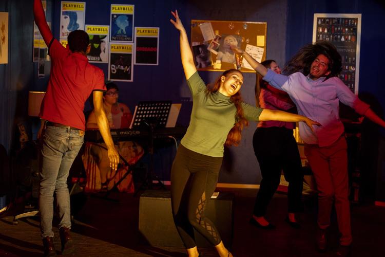 Dancing with arms out