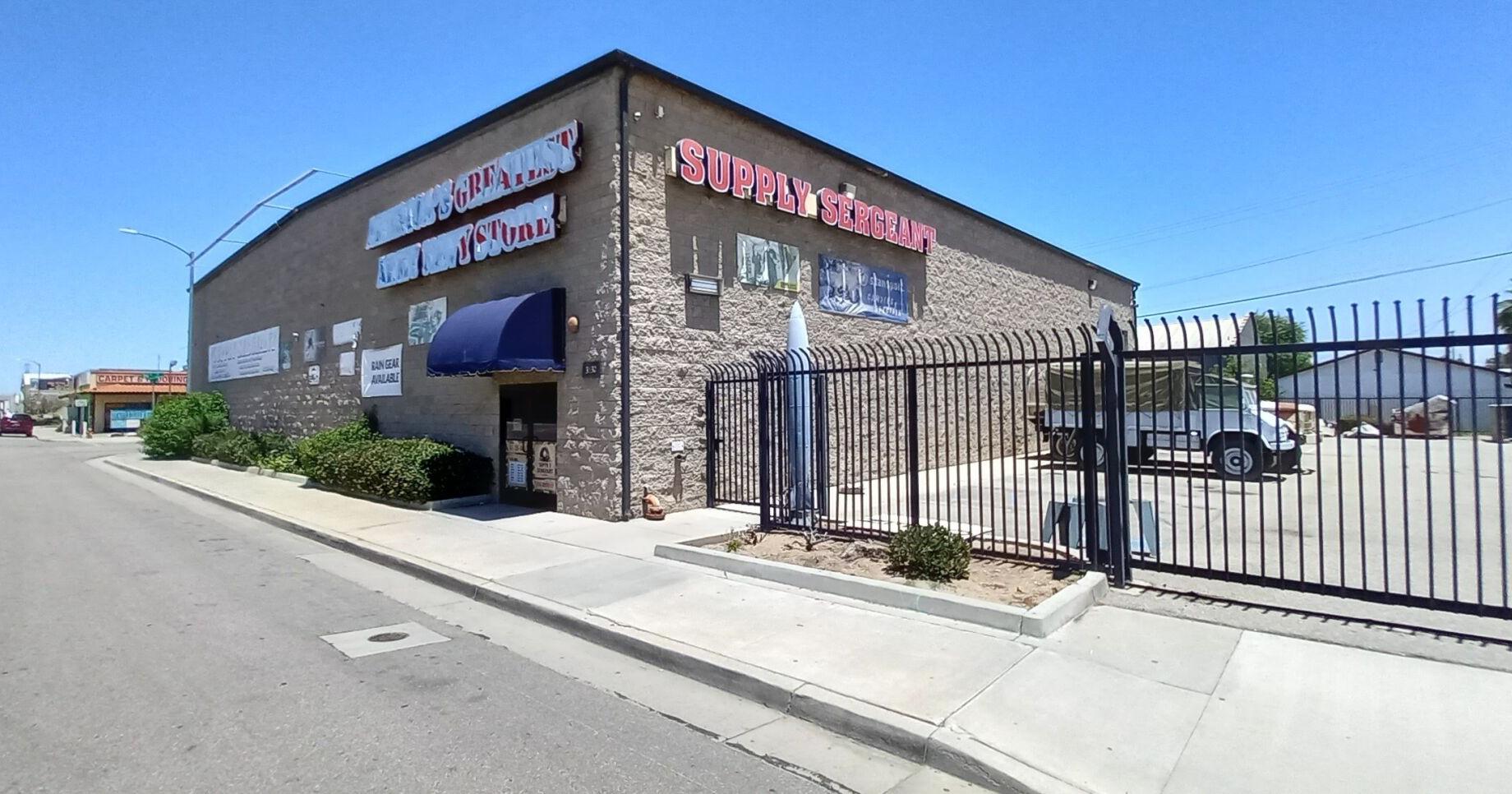 Supply Sergeant and the tanks in its parking lot now gone from Chester Avenue - Vimarsana News