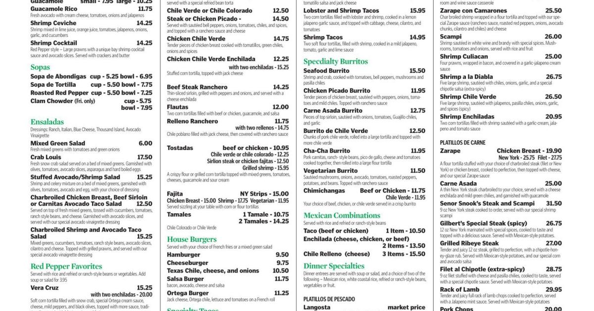 Red Paper Menu Red Pepper Restaurant | What's on the Menu | bakersfield.com
