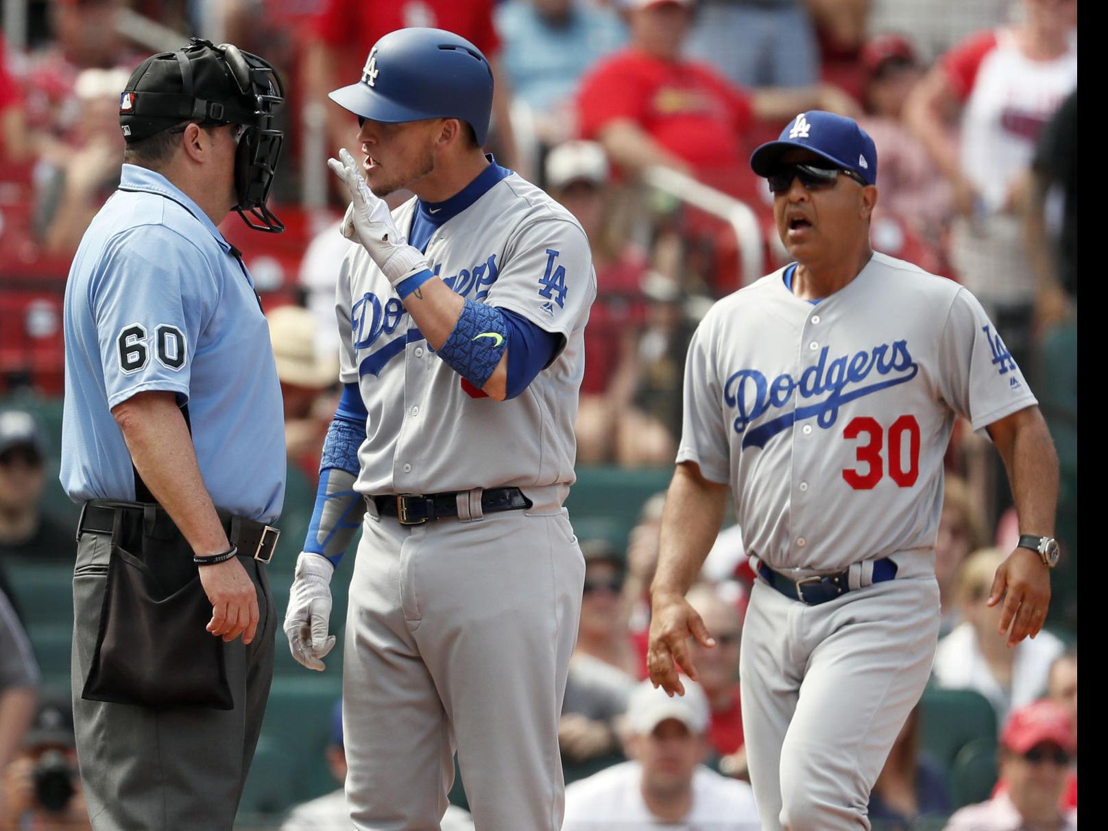 Los Angeles Dodgers Austin Barnes Hits Editorial Stock Photo - Stock Image