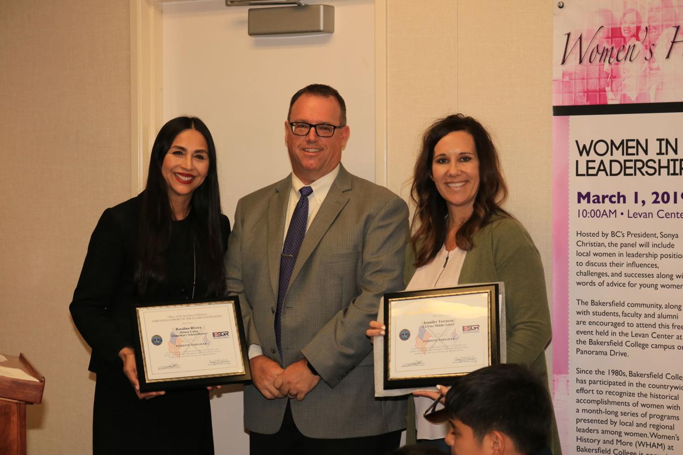 DUSD superintendent, principal honored for support of National Guard