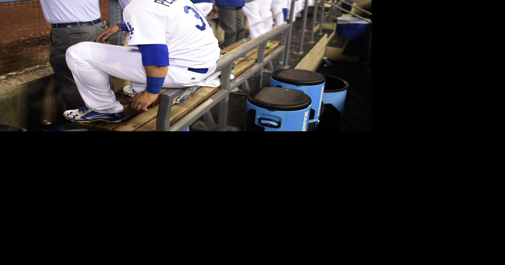 Los Angeles Dodgers left fielder Joc Pederson (31) swings at the