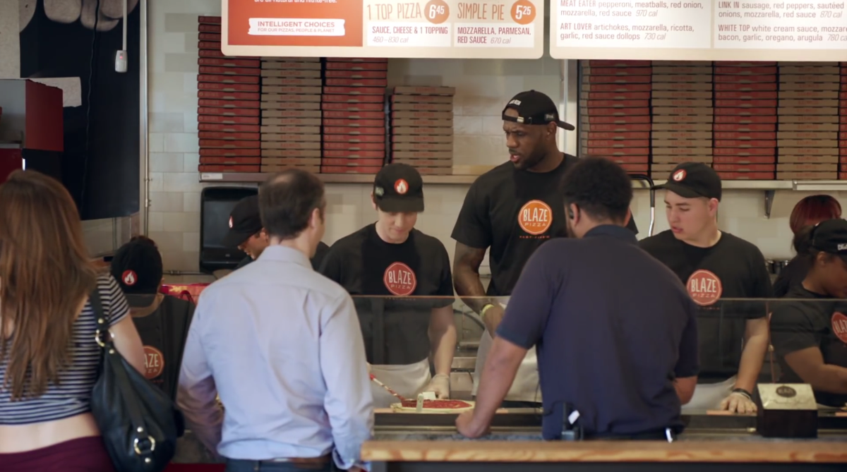 Lebron james blaze pizza order store