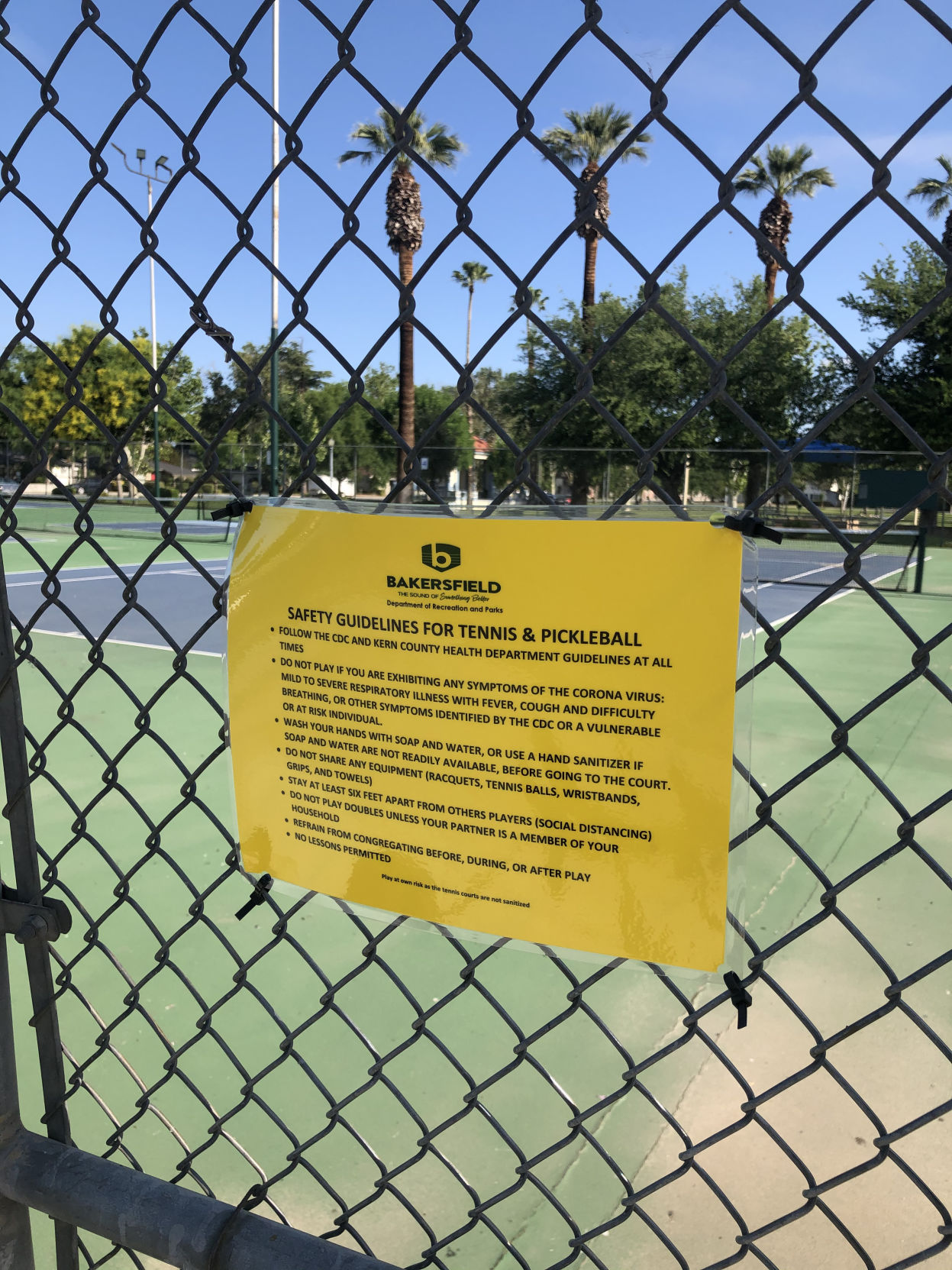 Tennis courts reopen in Bakersfield city parks News bakersfield com