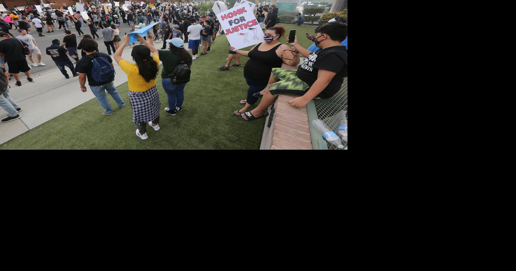 Massive protest erupts in downtown Bakersfield Breaking