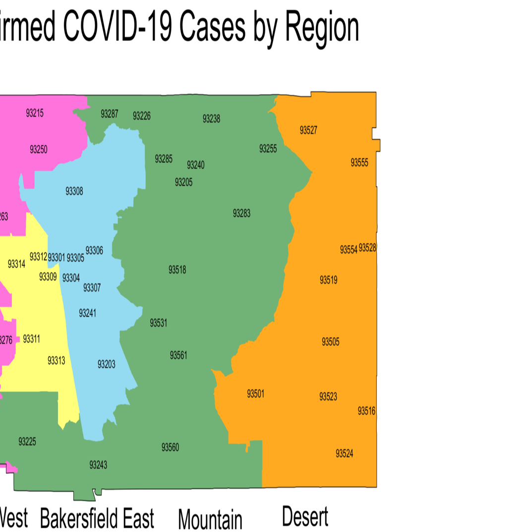 Bakersfield Ca Zip Code Map UPDATED: 13 Kern residents now have coronavirus, health officials 