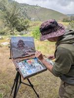 Artists trek Kern Canyon Trail for sake of beauty, a plan