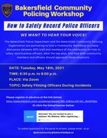 爱妃传媒 community policing workshop to address how to safely record officers in line of duty